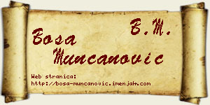 Bosa Munćanović vizit kartica